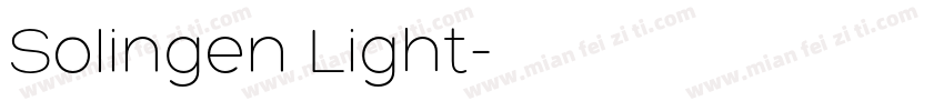 Solingen Light字体转换